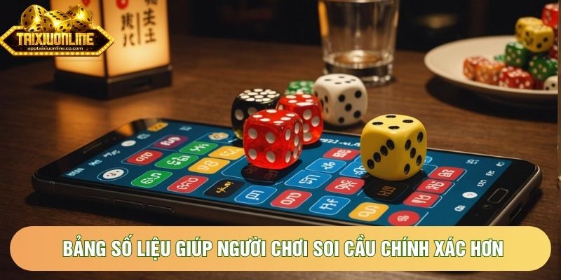 Bảng số liệu giúp người chơi soi cầu chính xác hơn